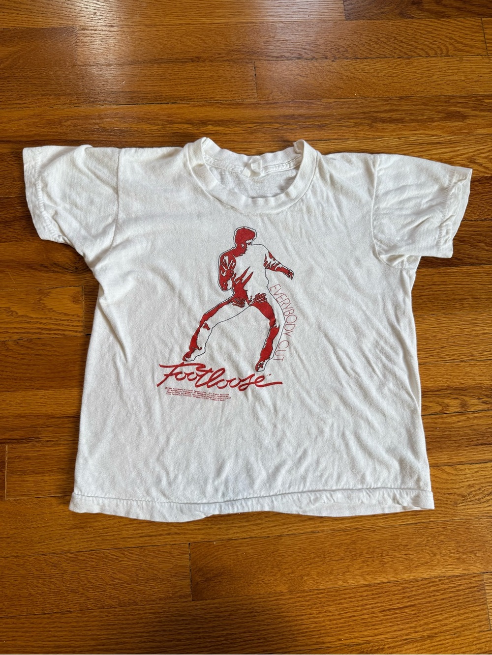 Footloose Vintage T Shirt 80s Everybody Cut RARE Youth Kids 10/12 Movie Promo